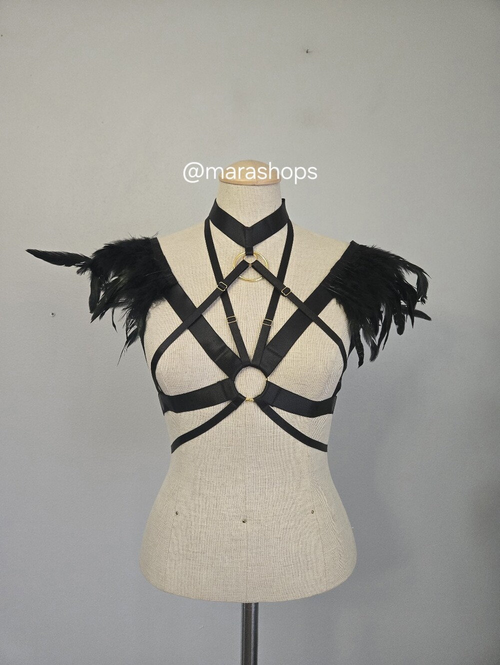 Women's Sexy Body Harness Black